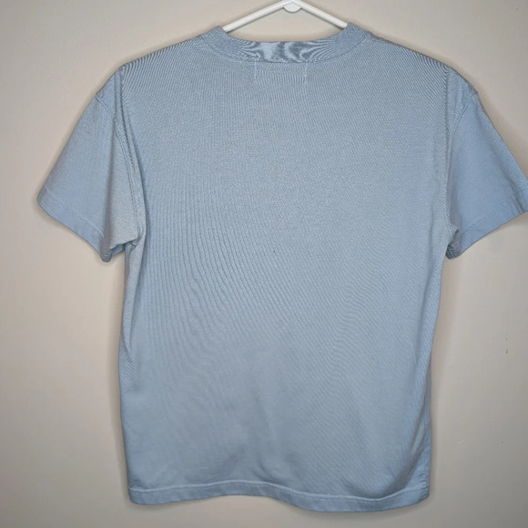 Vintage Paradise Bay Petites Blue Embroidered Basic Tee - Shoulder Pads - Picture 2 of 11